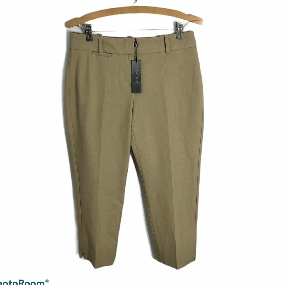 Talbots Tan Curvy Cropped Pants NWT 2P Petite